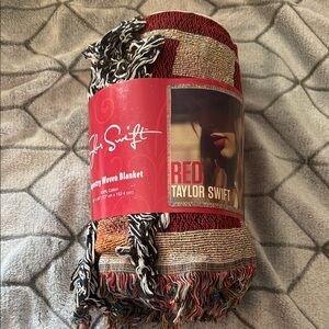 New Taylor Swift Red Blanket Woven Original Era Official Merch